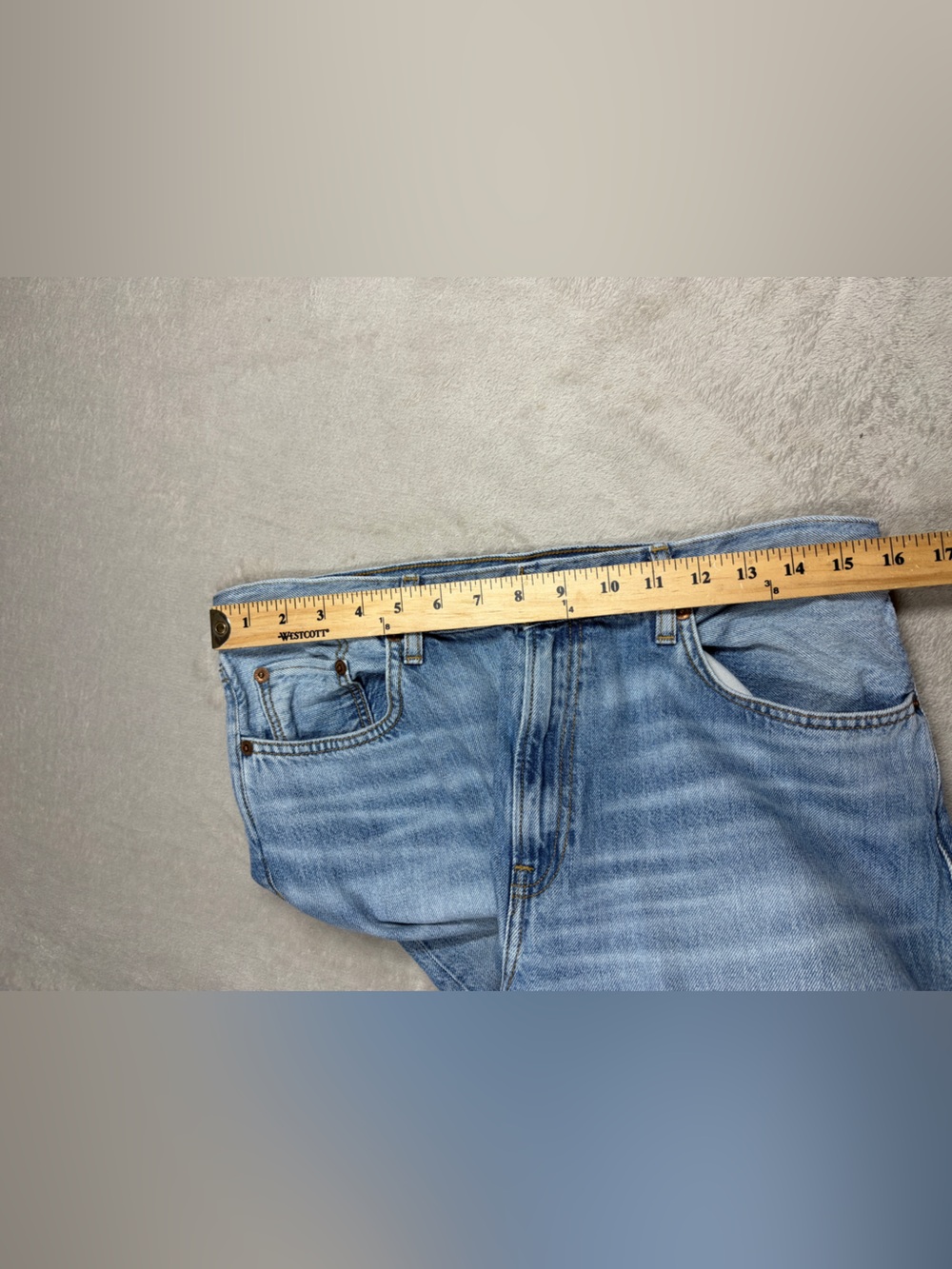 Re/Done Original Low Rider Loose Wide Leg Split Hem Vintage Flow Blue Jeans 28 — image 6 of 8